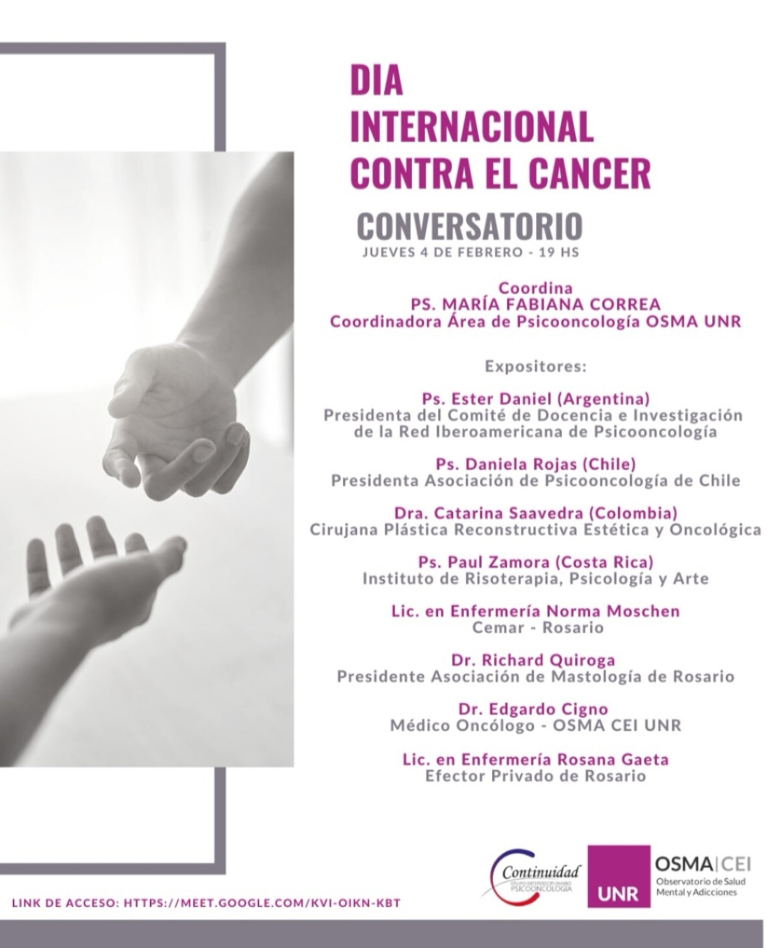 Conversatorio - Día Internacional Contra el Cáncer